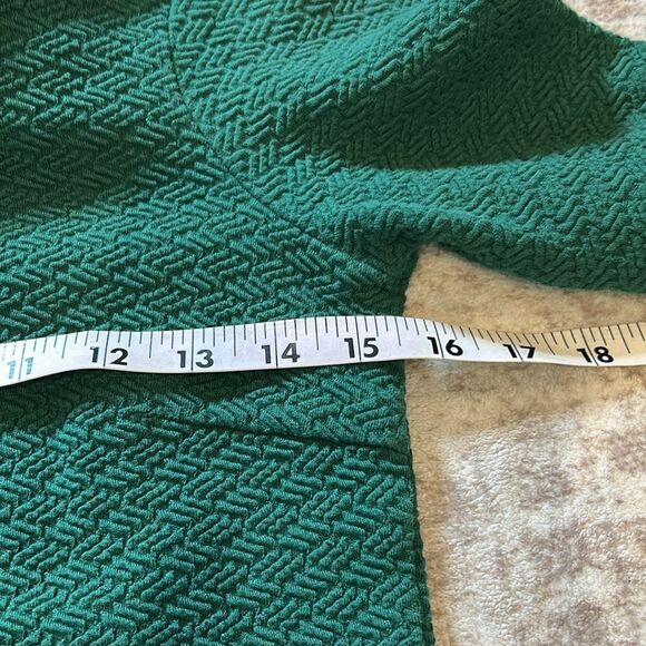 Ganni Green Sheath Dress 3/4 Sleeve textured size extra small - Picture 6 of 8